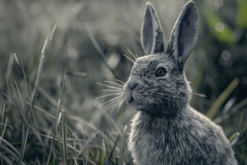 Fototapeta premium grey rabbit