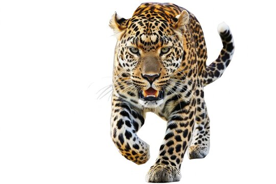 image of a leopard on a white background