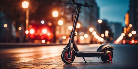 electric scooter public transport Generative AI - obrazy, fototapety, plakaty