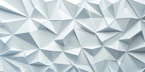 Abstract geometric background with numerous small white triangles in 3D perspective