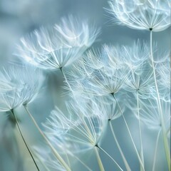 Dandelion seeds background. Flowering flowers, a symbol of spring, new life.
