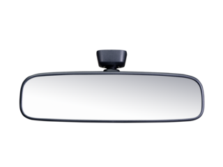 Image of interior rearview mirrors car part, transparent background