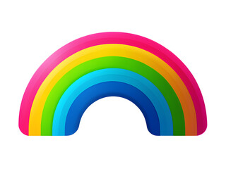 Obraz premium An exquisite illustration of a rainbow, a mesmerizing mixture of a vibrant color palette of paints. Isolated on a transparent background.