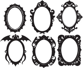 Set frames. Hand drawn vector illustration	