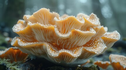 Close-Up of a Bunch of Orange Mushrooms