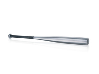 Closeup of baseball bat, transparent background