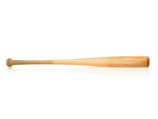 Closeup of baseball bat, transparent background