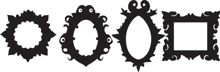 Set frames. Hand drawn vector illustration	