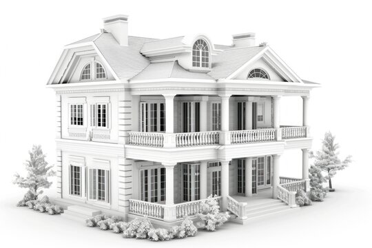 3d house model stock photo 1