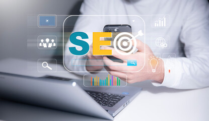 SEO Search engine optimisation digital marketing business technology concept