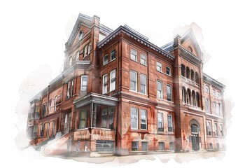 illustration of an old building