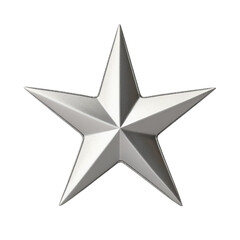 Obraz premium 3d silver star on Isolated transparent background png. generated with AI