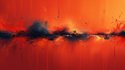 Red and Black Background Painting
