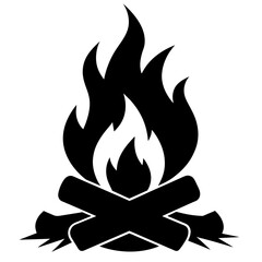 campfire flame fire icon