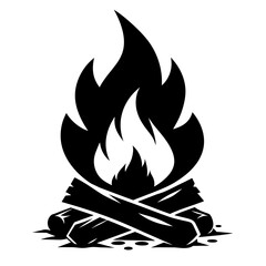 campfire flame fire icon