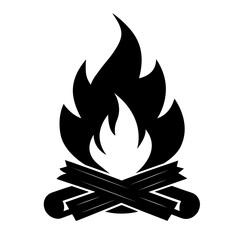 campfire flame fire icon