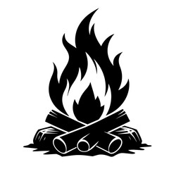 campfire flame fire icon