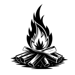 campfire flame fire icon