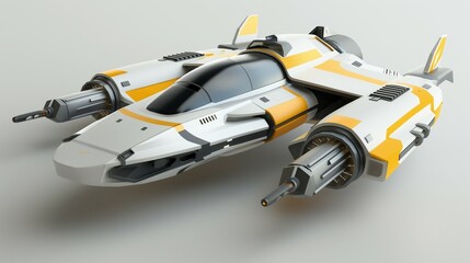 A Modern And Sleek Spaceship.