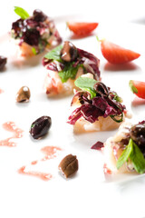 Grilled lobster medallions and Taggiasca olive salad