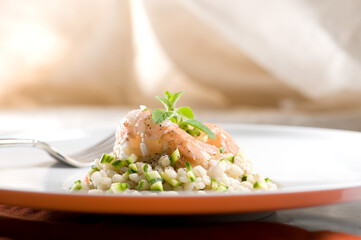 spelled salad with spring vegetables and parmesan sauce