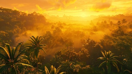 Tropical Forest Sunset