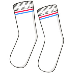 white socks cartoon illustration