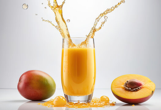 Glass of mango juice
