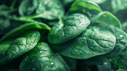Obraz premium Growing spinach.