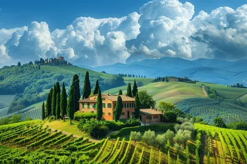 Türaufkleber Photo of Tuscany field view © Anna