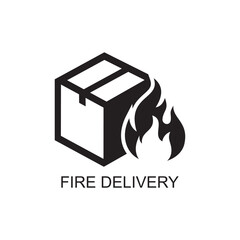 fire delivery icon , packaging icon