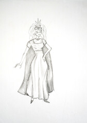 Fototapeta na wymiar a sketch of the dress