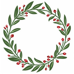 wreath of red flowers