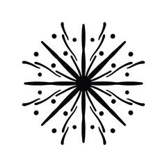 Firework line icon. Exploding festival fireworks set, Isolated on white background. Flat doodle style. Design concept for holiday banner, poster, flyer, greeting card, decorative elements