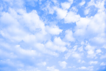 Fluffy cloud with blue sky in morning.