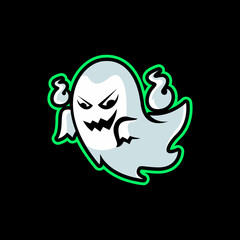 Ghost Mascot Logo Template