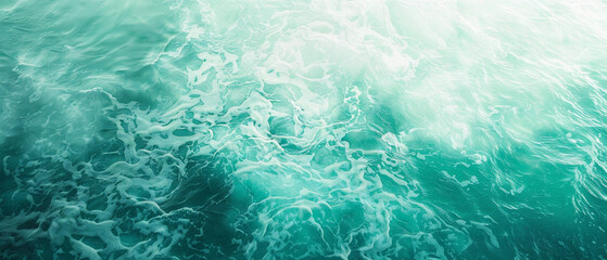 A calming blend of seafoam green and turquoise creates a soothing gradient in nature.