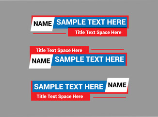 Lower Third Trendy Typography Design Set