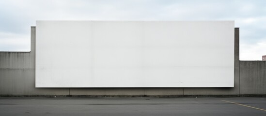 Large blank billboard on a street wall.