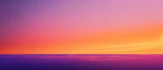 Fototapete Beautiful gradient of orange and purple colors in sky from sunrise to sunset, soft and calming. © Szalai
