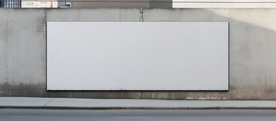 Large blank billboard on a street wall. - obrazy, fototapety, plakaty