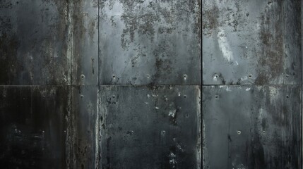 High-resolution image of a dark metal surface with grunge and rust details