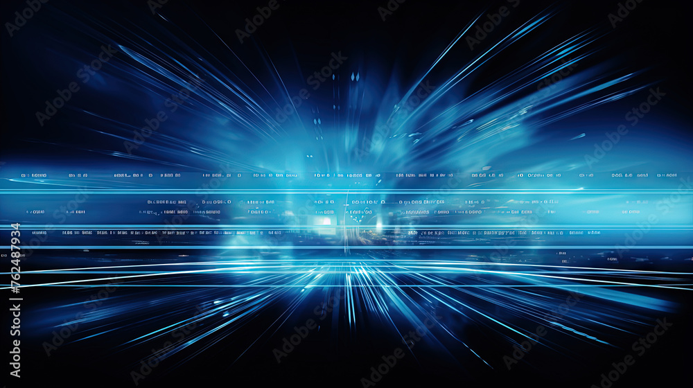 Poster vibrant abstract background with glowing neon lines and futuristic design.