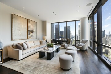 Stylish and Comfortable Living Room with Open Space Concept
