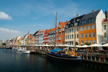Copenhagen, Denmark - 20 June 2023: View of Nyhavn.