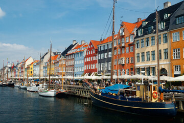 View of Nyhavn in Copenhagen, Denmark