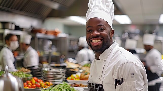 A culinary school with students from various cultural backgrounds learning global cuisines