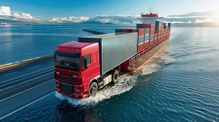 A logistics company with a multicultural team coordinating international shipments, highlighting efficient global trade