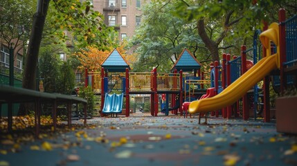 An urban planning committee focusing on inclusive playgrounds for children - obrazy, fototapety, plakaty