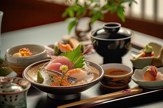 Free photo delicious Japanese food